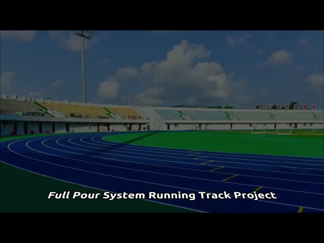 IAAF Certificated 13mm Full Pour System Athletic Running Track with 15 Years Service Life and Highest Level Performance