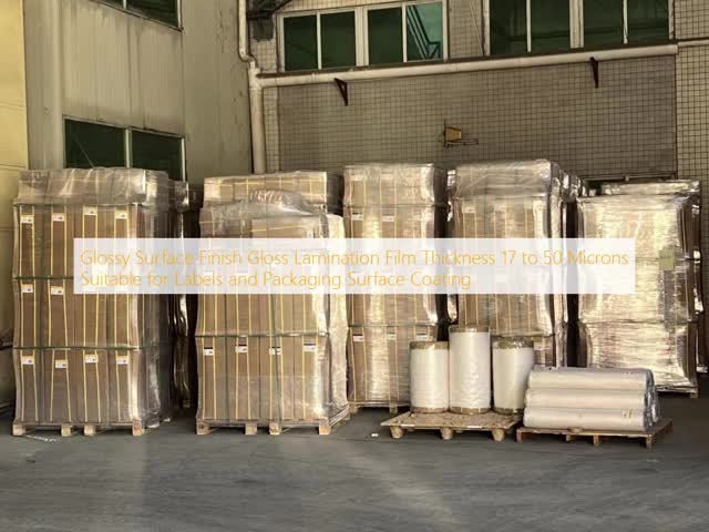 Gloss Lamination Film with 17 to 50 Microns Thickness, Up To 2200 Mm Width, and Above 90 GU Gloss Level