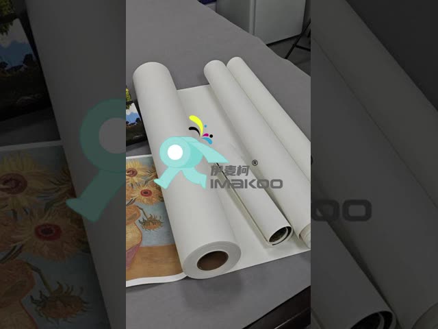 360gsm Matte Surface Poly Cotton Inkjet Canvas Roll for Pigment Latex Dye Inks Digital Printing