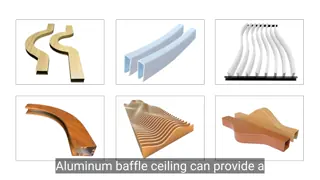 Curved aluminum baffle ceiling