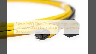 2.0mm MPO Fiber Optic Cable High Speed Pre Terminated Fiber Cable IEC Accreditation Standards
