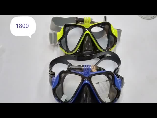 Diving goggles for adults - Silicone anti-fog snorkel mask - Fully dry surfing and swimming accessory - Custom logo deep diving face mask