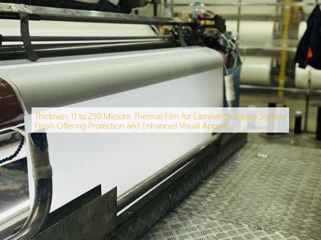 Glossy PET Laminating Film with 3 Inch Or Custom Paper Core Clear Color and EVA Glue Layer for Enhanced Protection