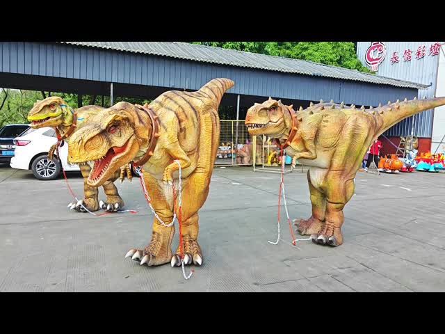 Christmas Celebration Interactive Silicone Rubber Dinosaur Costume Animatronic