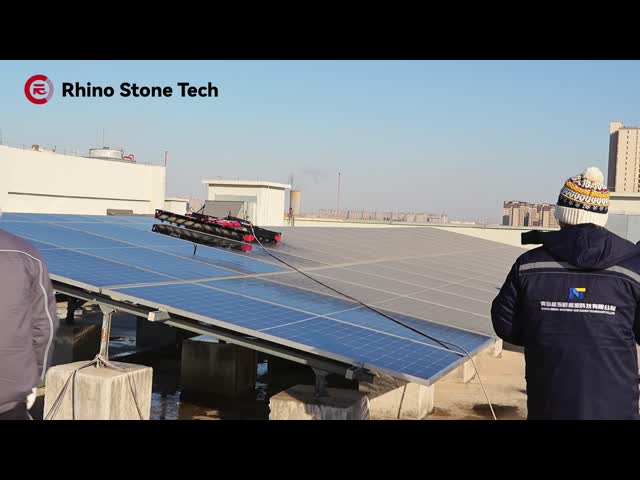 Remote Controlled PV Module Cleaner Solar Cleaning Equipment Maintenance Robot for Power System Drit Washing Solution Machine