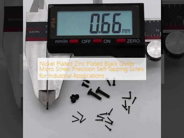 Nickel Plated Zinc Plated Black Oxide Micro Screw Precision Self-Tapping Screw for Industrial Applications