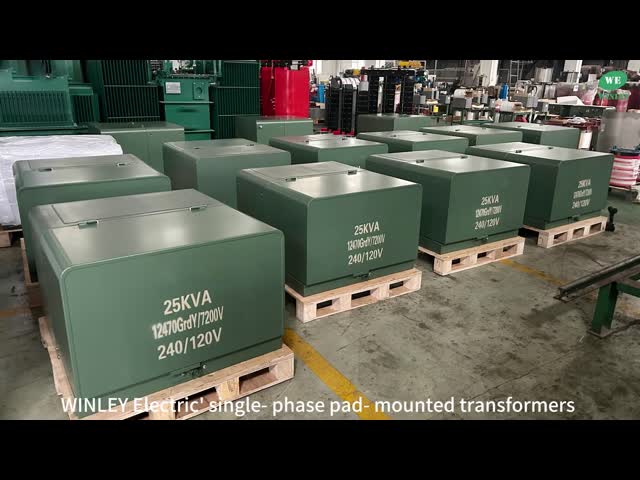 Single Phase Pad Mounted Transformer 25kva 12.47kv To 120v Oil Filled Distribution Transformers