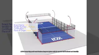 Heavy-Duty Padel Court with Tempered Glass Wall for Club & Sports Center