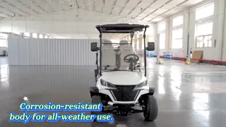 CE Certified White 4+2 Seat Electric Golf Cart with Lithium Battery