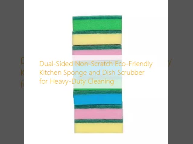 Dual-Sided Non-Scratch Eco-Friendly Kitchen Sponge and Dish Scrubber for Heavy-Duty Cleaning