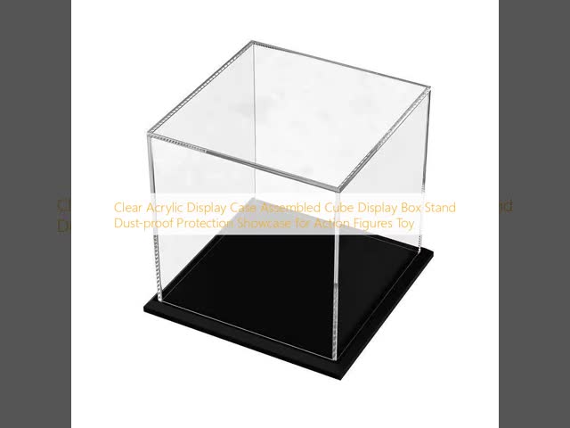 Clear Acrylic Display Case Assembled Cube Display Box Stand Dust-proof Protection Showcase for Action Figures Toy
