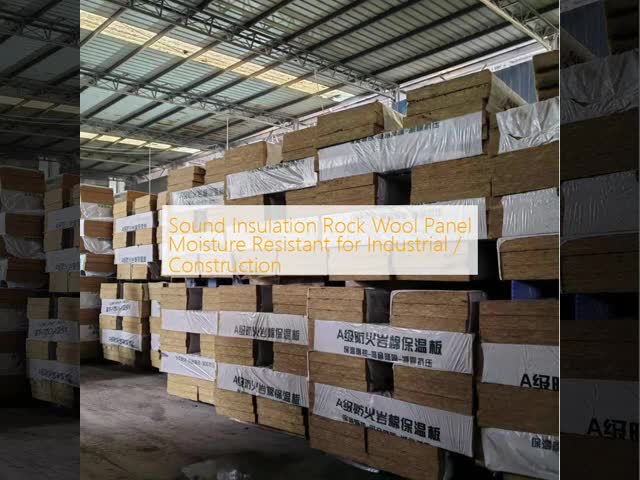 Sound Insulation Rock Wool Panel Moisture Resistant for Industrial / Construction