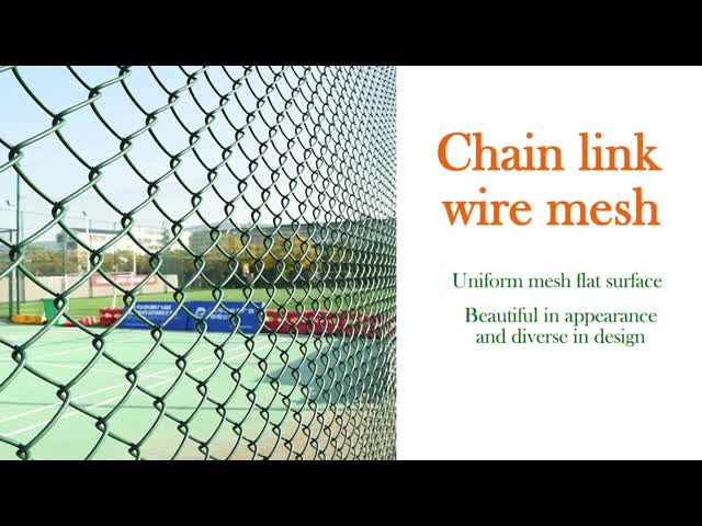 20x20mm 40x40mm Plastic Coated Chain Wire Fencing Low Carbon Steel