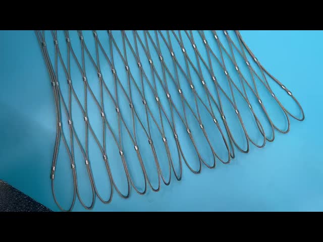 Hand Woven Wire Rope Mesh , Custom Made Wire Rope Netting For Garden / Home