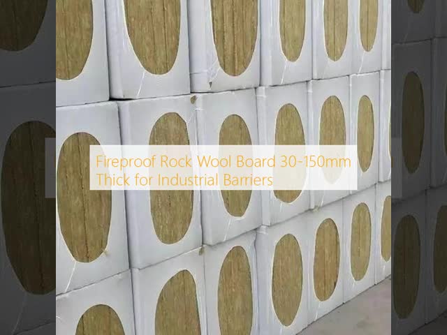 Fireproof Rock Wool Board 30-150mm Thick for Industrial Barriers