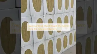 Fireproof Rock Wool Board 30-150mm Thick for Industrial Barriers