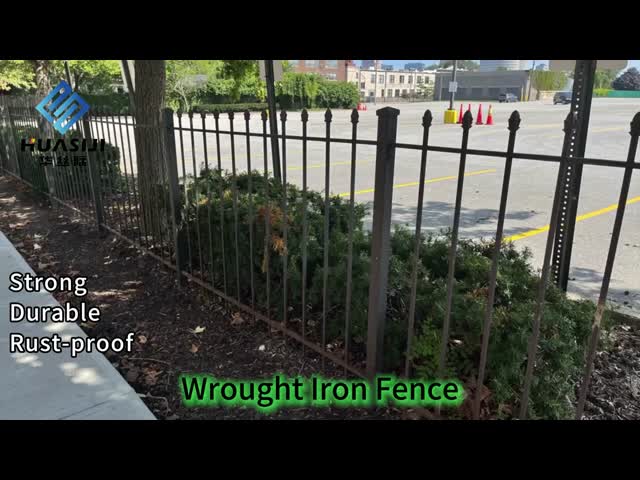 6ft 8ft Spear Top Wrought Iron Fence For Home Steel Picket Fence
