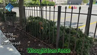 6ft 8ft Spear Top Wrought Iron Fence For Home Steel Picket Fence