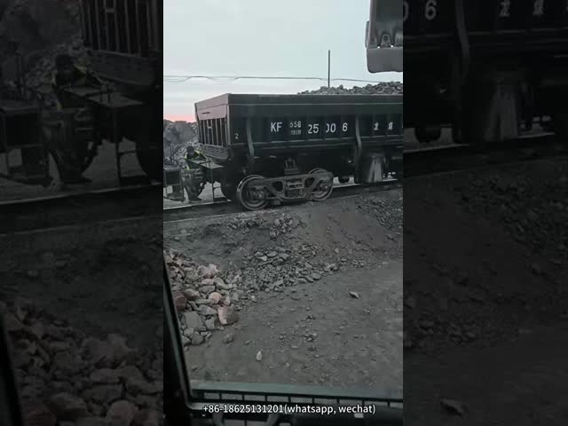 27m3 Volume Side Dump Car Truck AAR Standard Ballast Coal Ore Loading 50 km/h