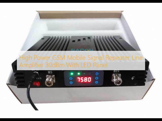 High Power GSM Mobile Signal Repeater Line Amplifier 30dBm With LED Panel
