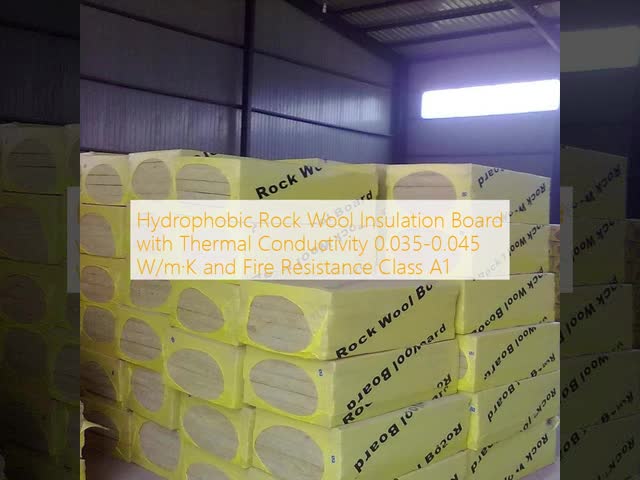 Hydrophobic Rock Wool Insulation Board with Thermal Conductivity 0.035-0.045 W/m·K and Fire Resistance Class A1