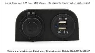 12V-24V Marine Power Socket with Dual USB Ports and IP68 Waterproof Rating for Boats and Cars