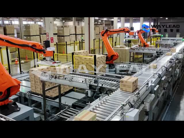 Industrial Robot Palletizing System Time-Saving and Labor-Saving for Factory Use