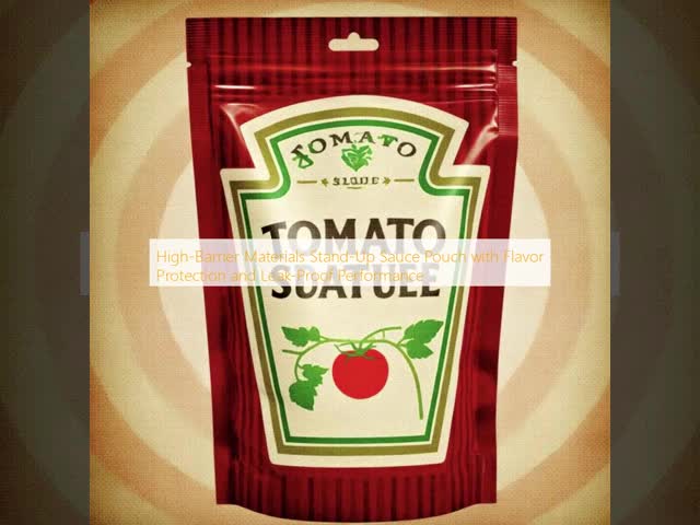 Custom Thickness Stand Up Pouches Tomato Sauce Pouch Modern Shape OEM Logo