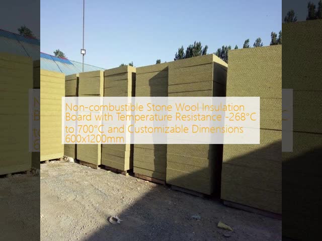 Non-combustible Stone Wool Insulation Board with Temperature Resistance -268°C to 700°C and Customizable Dimensions 600x1200mm