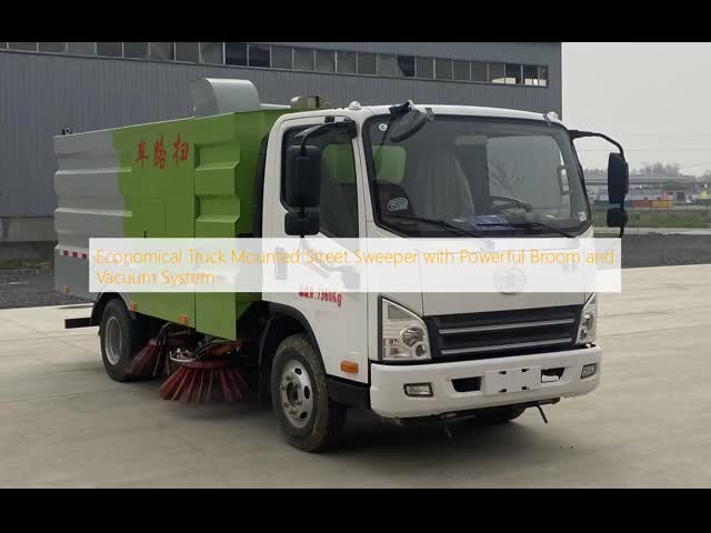 Economical Truck Mounted Street Sweeper with Powerful Broom and Vacuum System