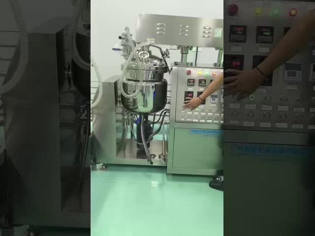 50L Cream Lotion Liquid Soap Vacuum Emulsifying Mixer with Button Control
