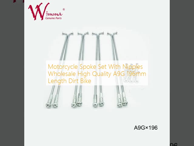 Motorcycle Spoke Set With Nipples Wholesale High Quality A9G 196mm Length Dirt Bike