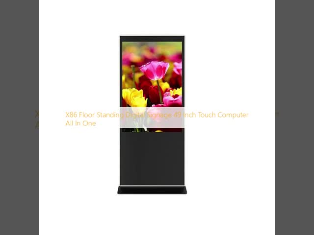 X86 Floor Standing Digital Signage 49 Inch Touch Computer All In One