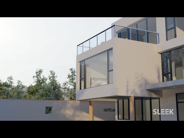 SLEEK 115 series minimalist narrow frame Casement Window with Screen