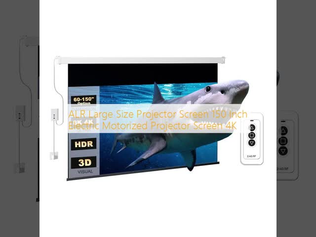 ALR Large Size Projector Screen 150 Inch Electric Motorized Projector Screen 4K