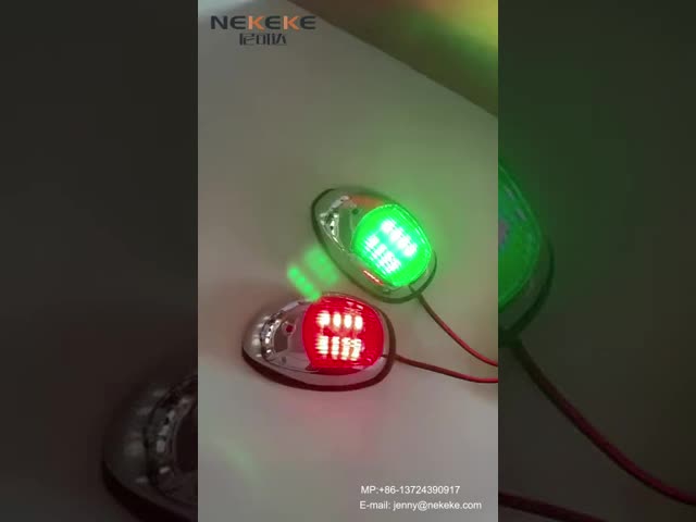 12V Boat Led Navigation Lights Red Green Stainless Steel Waterproof Fully Sealed Design