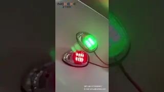 12V Boat Led Navigation Lights Red Green Stainless Steel Waterproof Fully Sealed Design