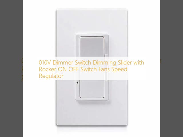 010V Dimmer Switch Dimming Slider with Rocker ON OFF Switch Fans Speed Regulator