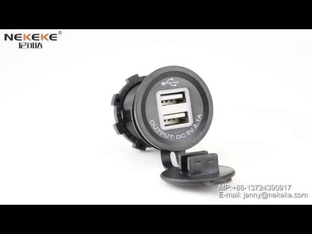 5V 3.1A Dual Port USB Marine Power Socket Adapter Waterproof Construction