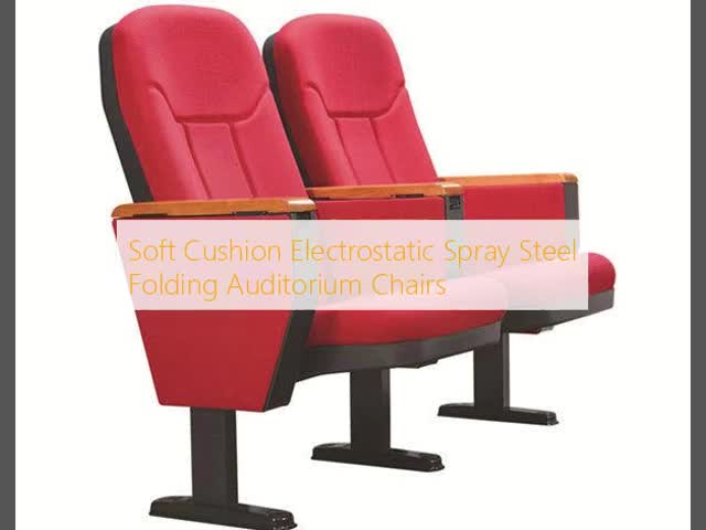 Soft Cushion Electrostatic Spray Steel Folding Auditorium Chairs