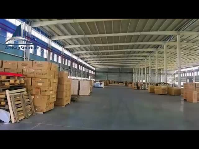 Rigid Frame Steel Structure Warehouse Factory Corrosion Resistant Quick Installation