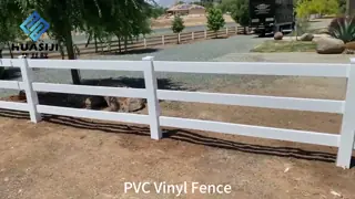 Factory Protective PVC Ranch Fence Eco Friendly 3 Rail Vinyl Horse Fence