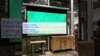 Motorized Electric Projection Screens Large Size Pull Down Projector Screen 150 Inch