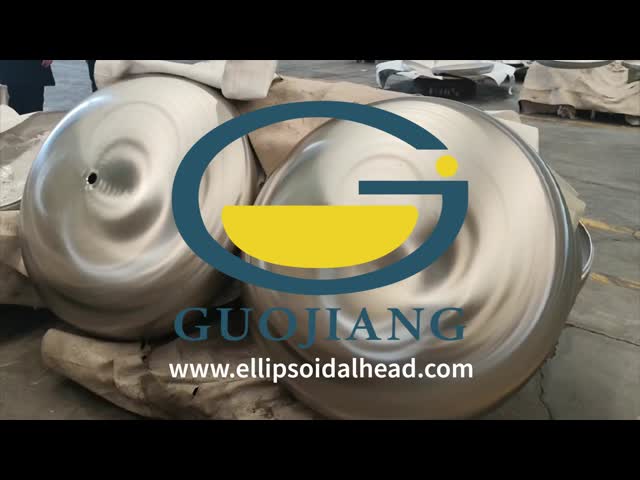 External Polished & Brushed Necked Elliptical Head With Bottom Opening For Cryogenic Storage Tank Equipment