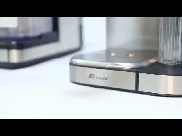 Anbo Full SS Housing LED Digital Touch Screen Expresso Coffee Machine 1.6L 20 bar Wide Espresso Coffee Maker with Milk Frother