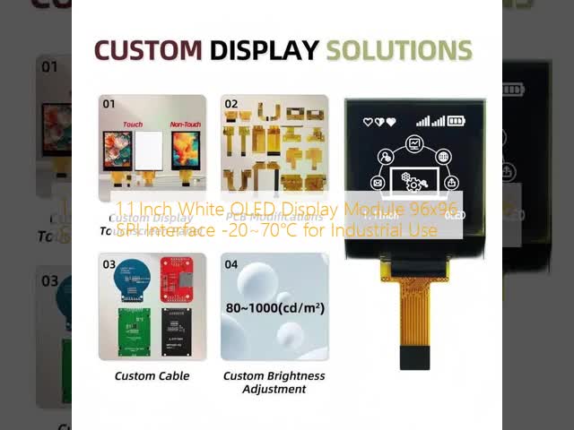 White OLED Display 96x96 SPI Industrial Use