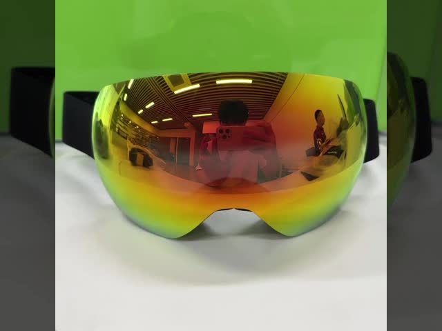 Unisex Large Spherical Ski Goggles with Double Anti-Fog and Outdoor Windproof Protection