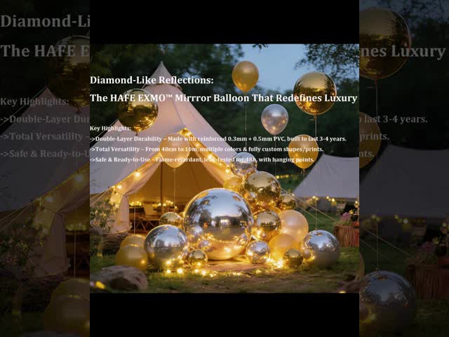 PVC Inflatable Mirror Balloon with High-Shine Metallic Surface for Decorative Applications