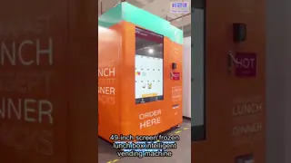 24-hour single microwave frozen hot food vending machine, equipped with a 49 inch large screen and Sdk function