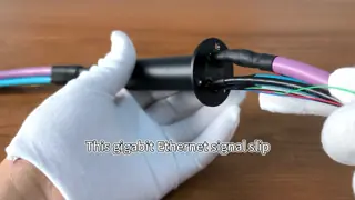 26 Channels Gigabit Ethernet Slip Ring with Aluminum Alloy Shell and 250rpm Rotation Speed
